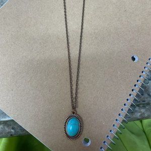 Blue Crackle Necklace
